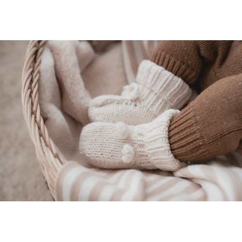 Popyatot Beary Booties - Ivory