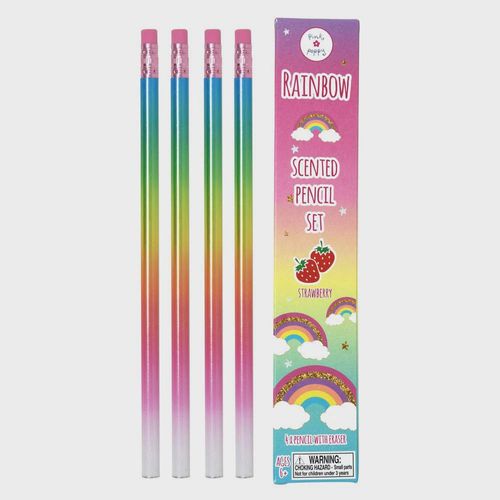 Pink Poppy Rainbow Scented Pencils 4Pk