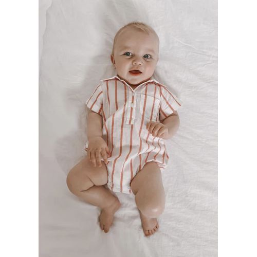 *GIFT* Miann & Co Bodysuit Collared Tomato Stripe 3-6M