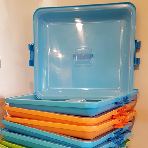 Plastic Tray with Clip Lid