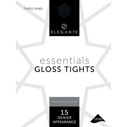 Elegante Essentials Gloss Illusion 15 Denier 3 Pack - Large