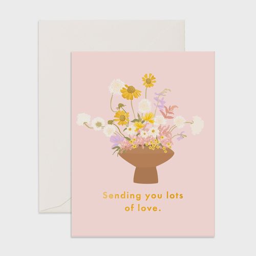 Fox & Fallow Lots of Love Vase Greeting Card