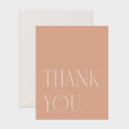 Fox & Fallow Thank You Nude Greeting Card