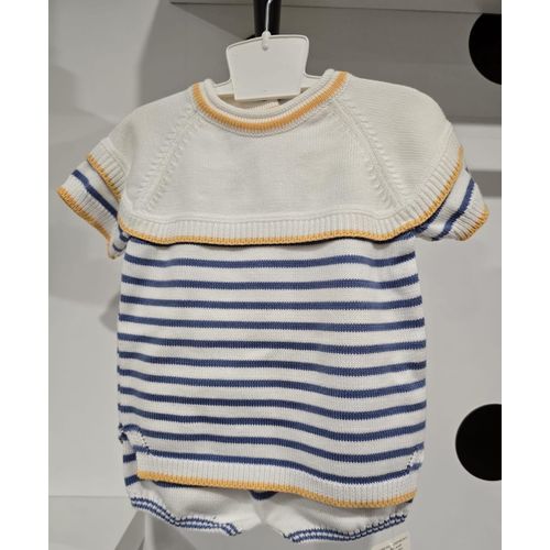 Granlei Blue Stripe 2Pc Knit Set 124-356 9M