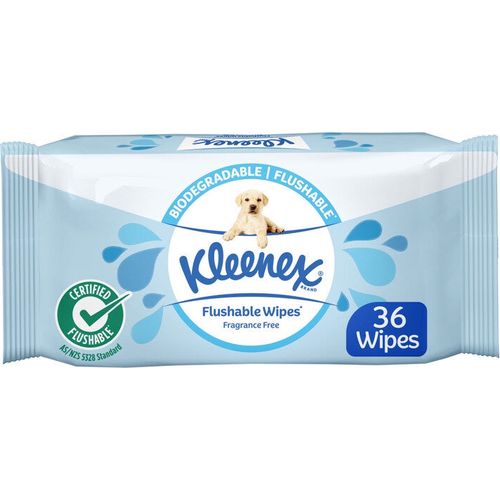 Kleenex Flushable Wipes Fragrance Free 36 pack