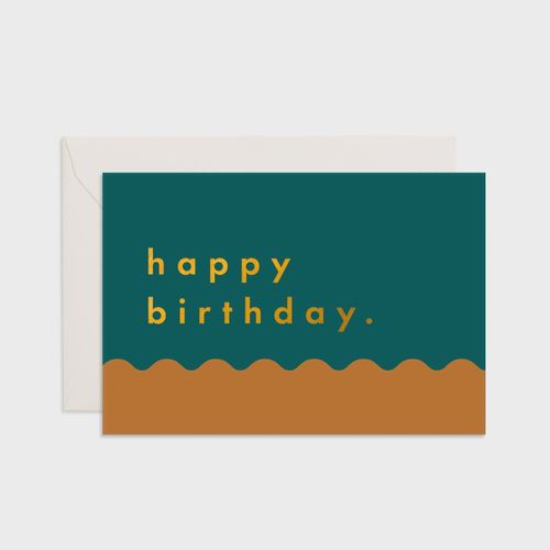 Fox & Fallow Birthday Rust Ripple Mini Greeting Card