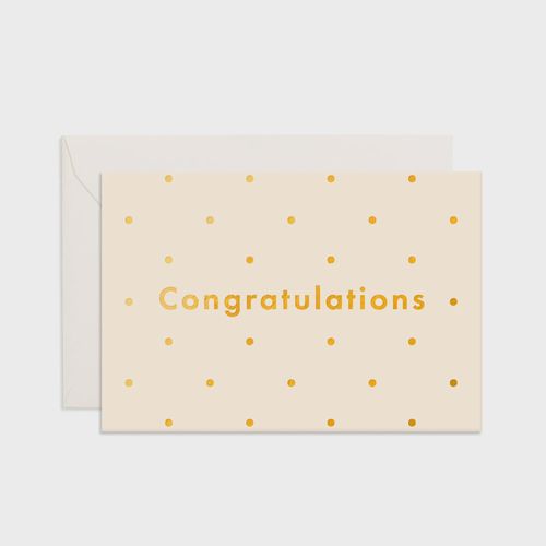 Fox & Fallow Congratulations Dots Mini Greeting Card