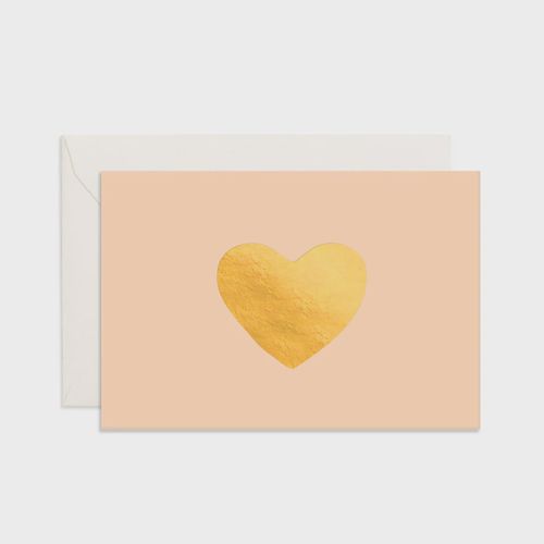Fox & Fallow Heart Mini Greeting Card