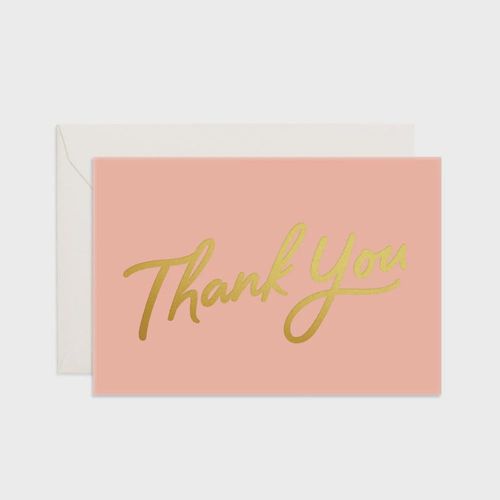 Fox & Fallow ThankYou Peach Mini Greeting Card