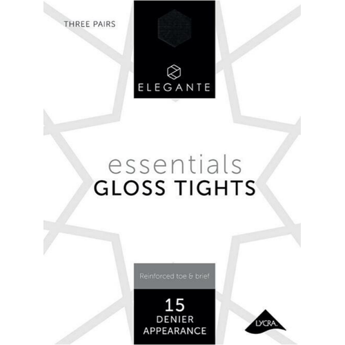 Elegante Essentials Gloss Illusion 15 Denier 3 Pack - Extra Large