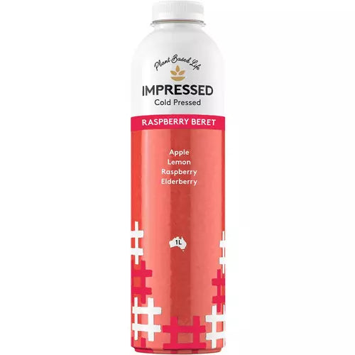 Impressed Cold Pressed Juice Raspberry Beret 1 Litre