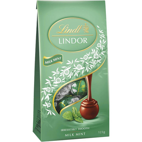 Lindt Lindor Chocolate Balls Mint Bag 123g