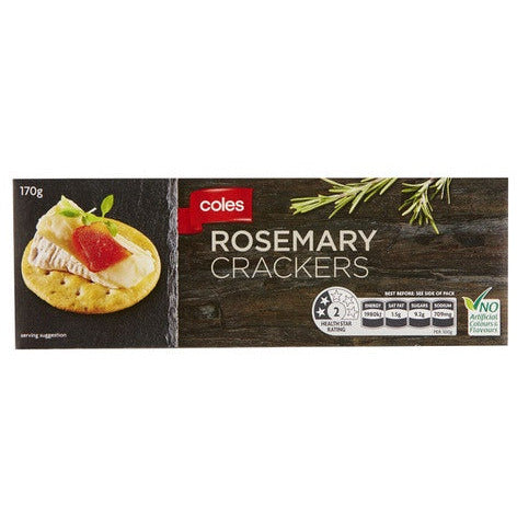 Coles Rosemary Crackers 170g