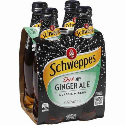 Schweppes 300ml 4pk - Diet Dry Ginger Ale
