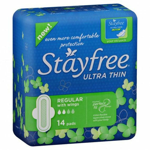 STAYFREE Ultra Thin Regular with Wings 14