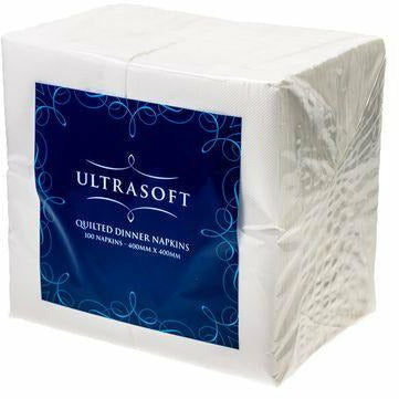 UltraSoft Quilted Dinner Napkins White 100pk