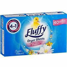 Fluffy Dryer Sheets Field Flowers 40pk