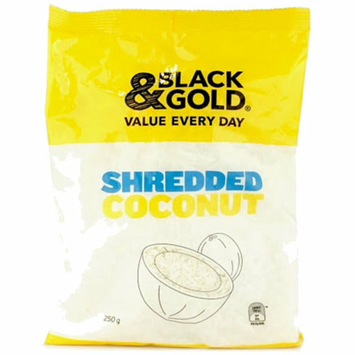 Black & Gold Shredded Coconut 250g
