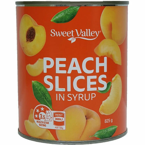 Sweet Valley Peach Slices in Syrup 825g