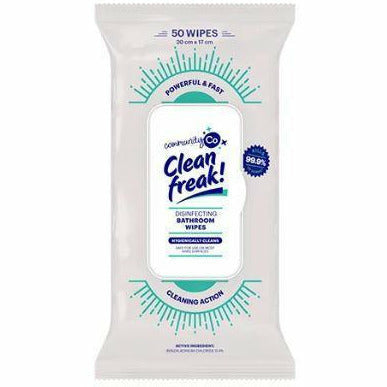 Community Co Clean Freak Bathroom Wipes 50 Pack