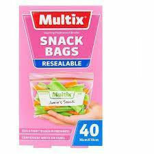 Multix Snack Size Bags Resealable 40pk