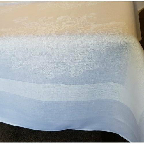 Taylor Linen White Linen Tablecloth 148 x 145cm