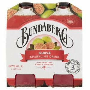Bundaberg Guava Flavoured Sparkling Drink Multipack Bottles 4x375mL