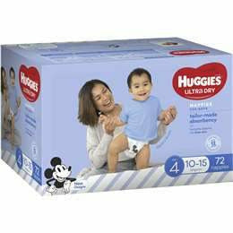 Huggies Ultra Dry Nappies Toddler 10-15kg Boy 72pack