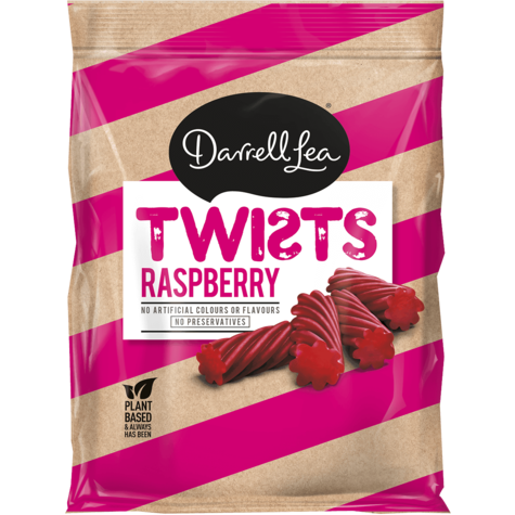 Darrell Lea Raspberry Liquorice Twists 300g