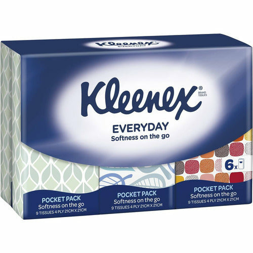 Kleenex Facial Tissues Pocket Pack 6 pk