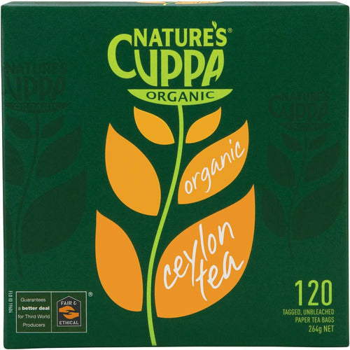 Nature's Cuppa Organic Premium Tea Bags 120 pack