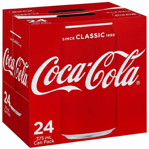 Coca Cola Classic Coke Multipack Cans 375mL - 24 pkt