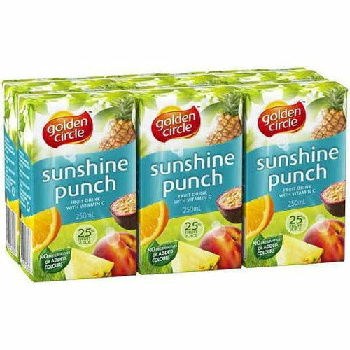 Golden Circle Fruit Drink 6 x 250ml - Sunshine Punch