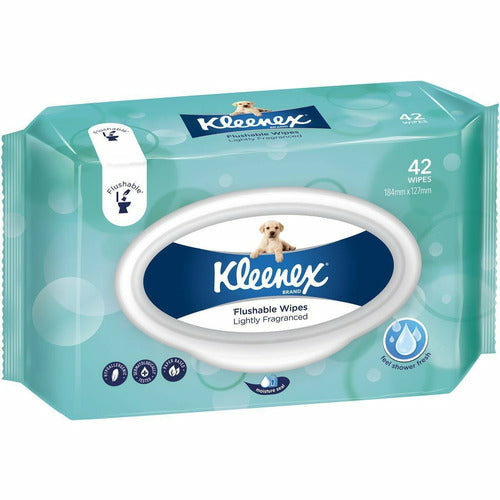 Kleenex Flushable Wipes 42pk - Scented