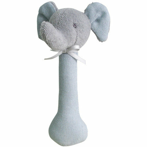 Elephant Stick Rattle Linen Grey