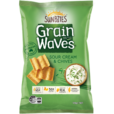 Grain Waves Sour Cream & Chives 170g