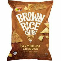 Sunrice Brown Rice Chips Farmhouse Cheddar 150g