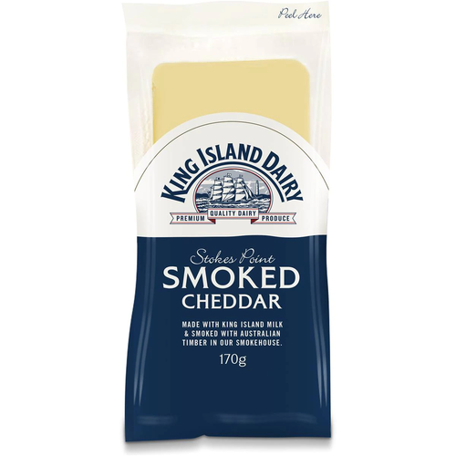 King Island Stokes Point Smoked Cheddar Cheese 170g