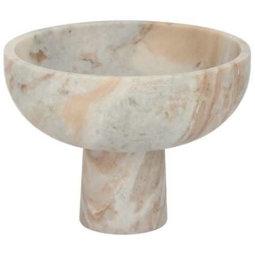 Marco Marble Footed Bowl 25x18cm Nude