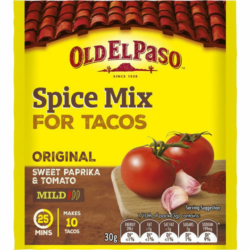 Old El Paso Spice Mix For Tacos 30g