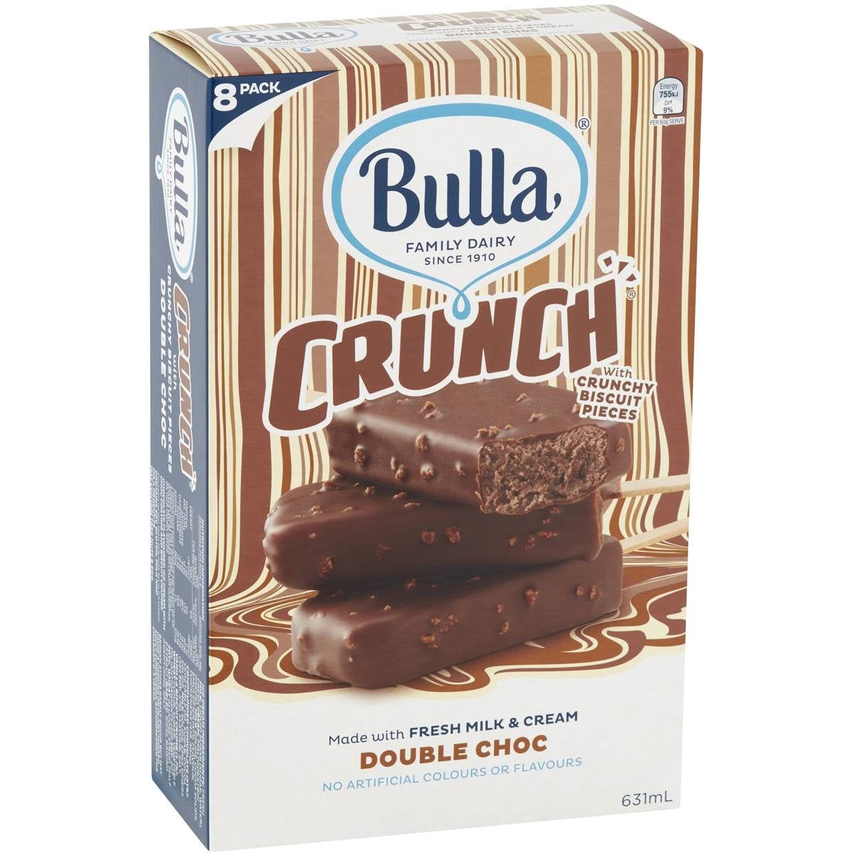 Bulla Icecream Double Choc Bars 8 pack