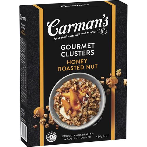 Carmans Gourmet Clusters Honey Roasted Nut 450g