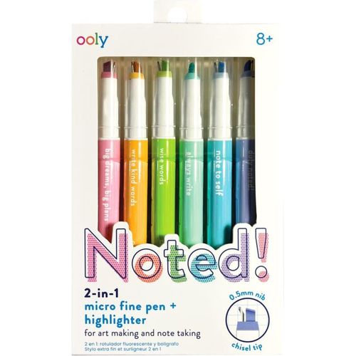 ooly Noted 2-in-1 Tip Pens & Hilighter