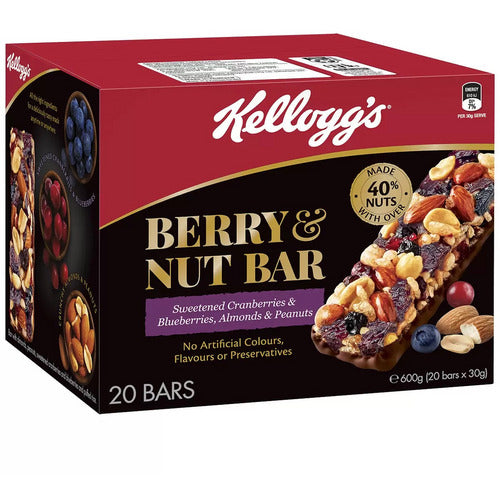 Kellogg's Berry & Nut Bar 20 bars x 30g