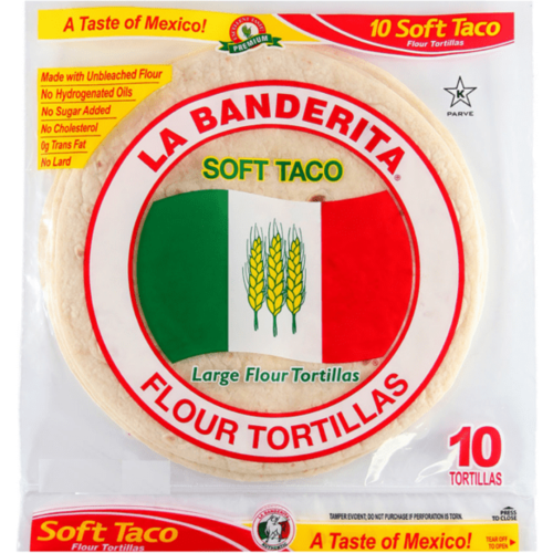 La Banderita 8" Large Soft Taco 10pk