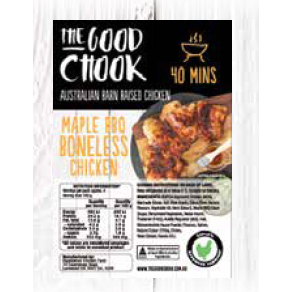 The Good Chook Maple BBQ Boneless Chicken p/kg