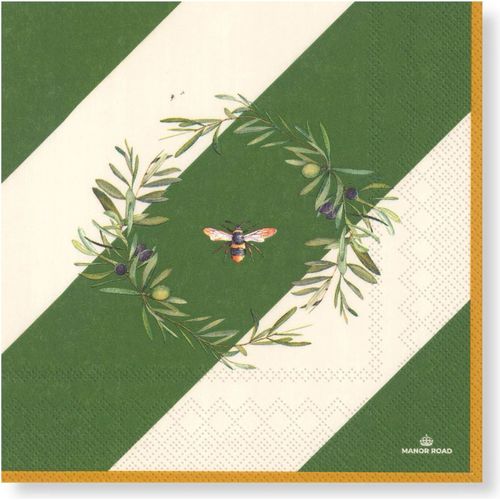 Manor Road Olive & Bee Napkins