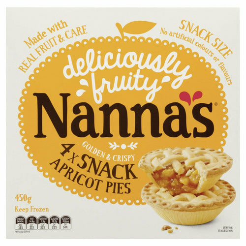 Nanna's snack Apricot Pies x 4