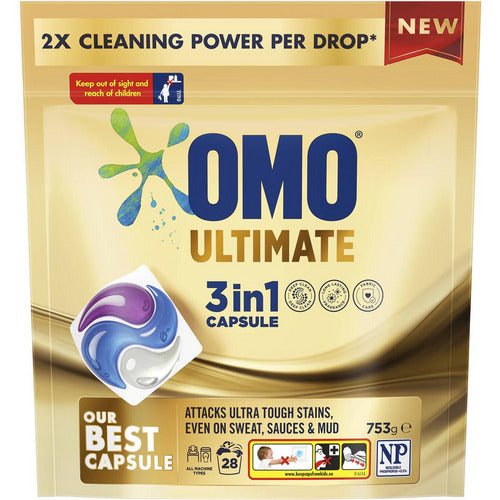 Omo Ultimate 3 In 1 Capsule 28 Pack