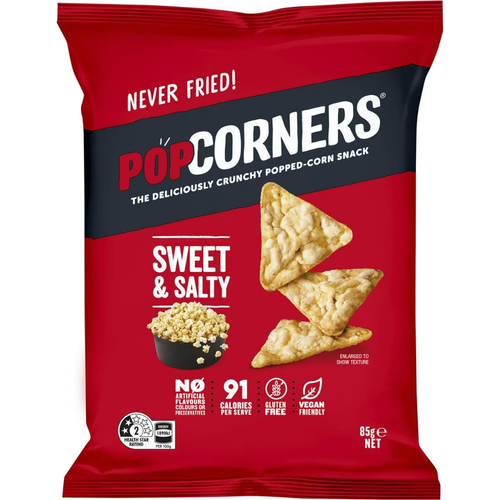 Popcorners Sweet & Salty Flavoured Popped Corn Snacks 85g
